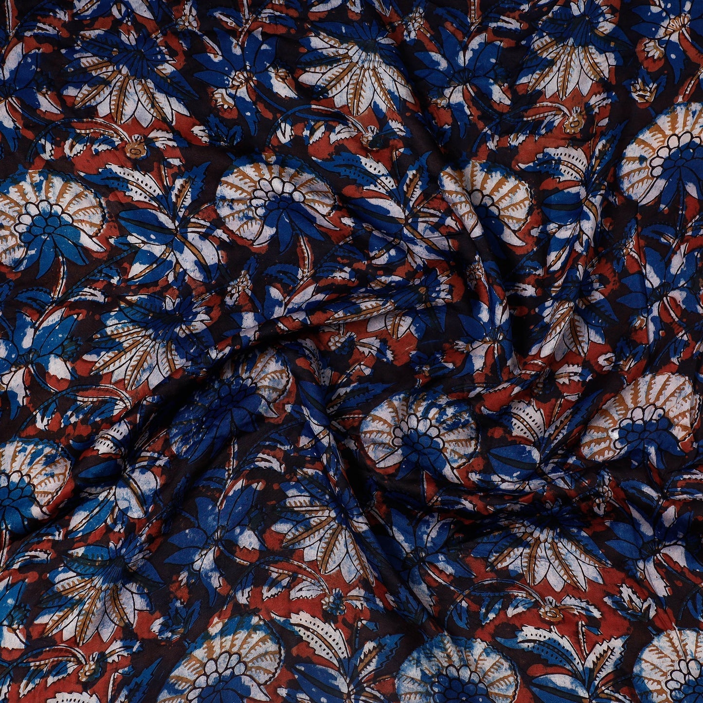 Ajrakh Block Printed Modal Silk Precut fabric