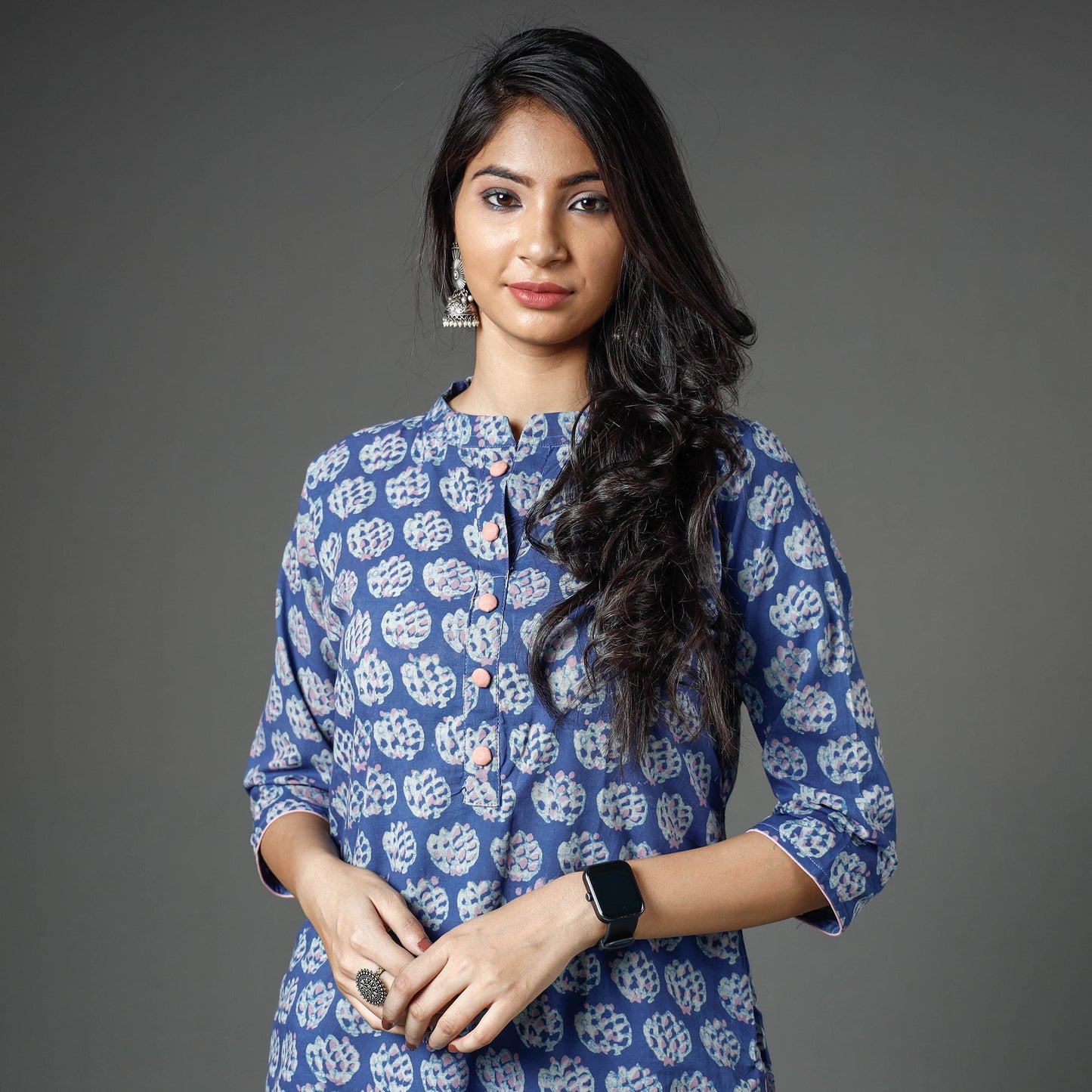 Buy Akola Block Printed Cotton Long Kurta Online l iTokri.com