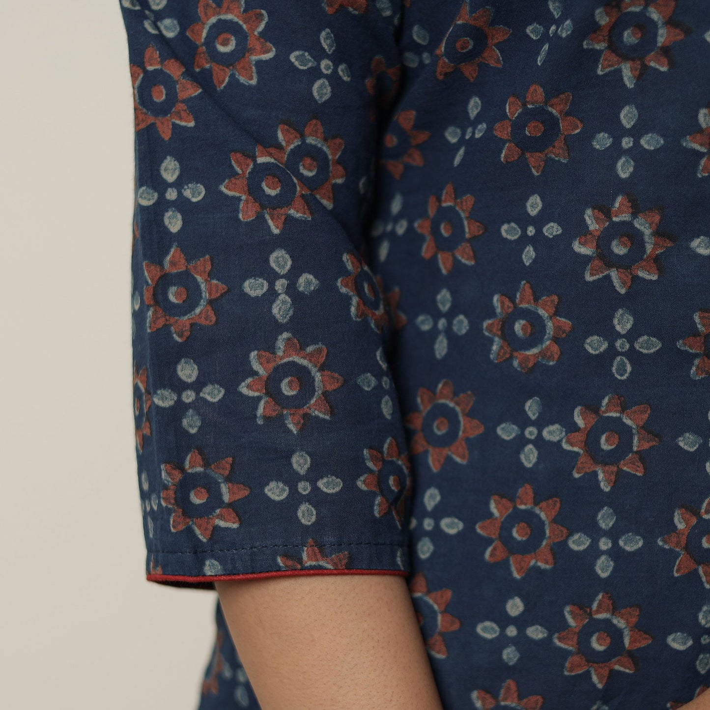 Buy Akola Hand Block Printed Cotton Straight Kurta 02 Online at iTokri.com