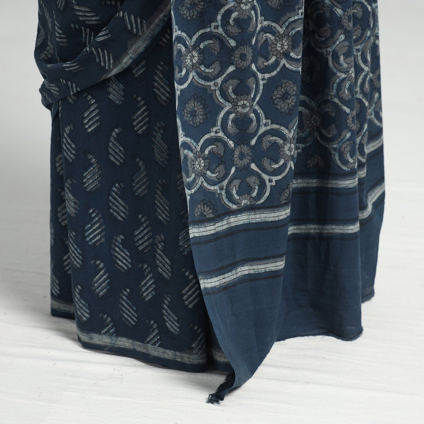 Akola Hand Block Printed Cotton Saree