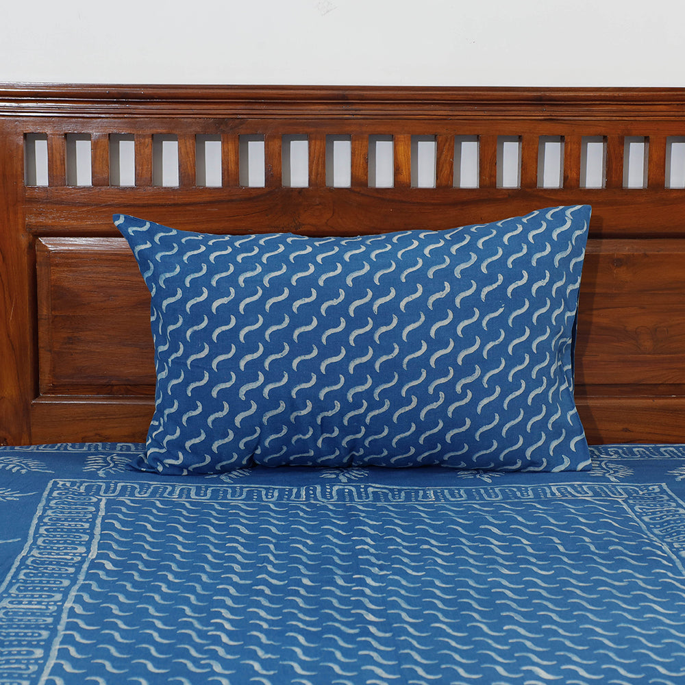 Buy Akola Block Printing Jhiri Pure Handloom Cotton Single Bedcover Online at iTokri.com