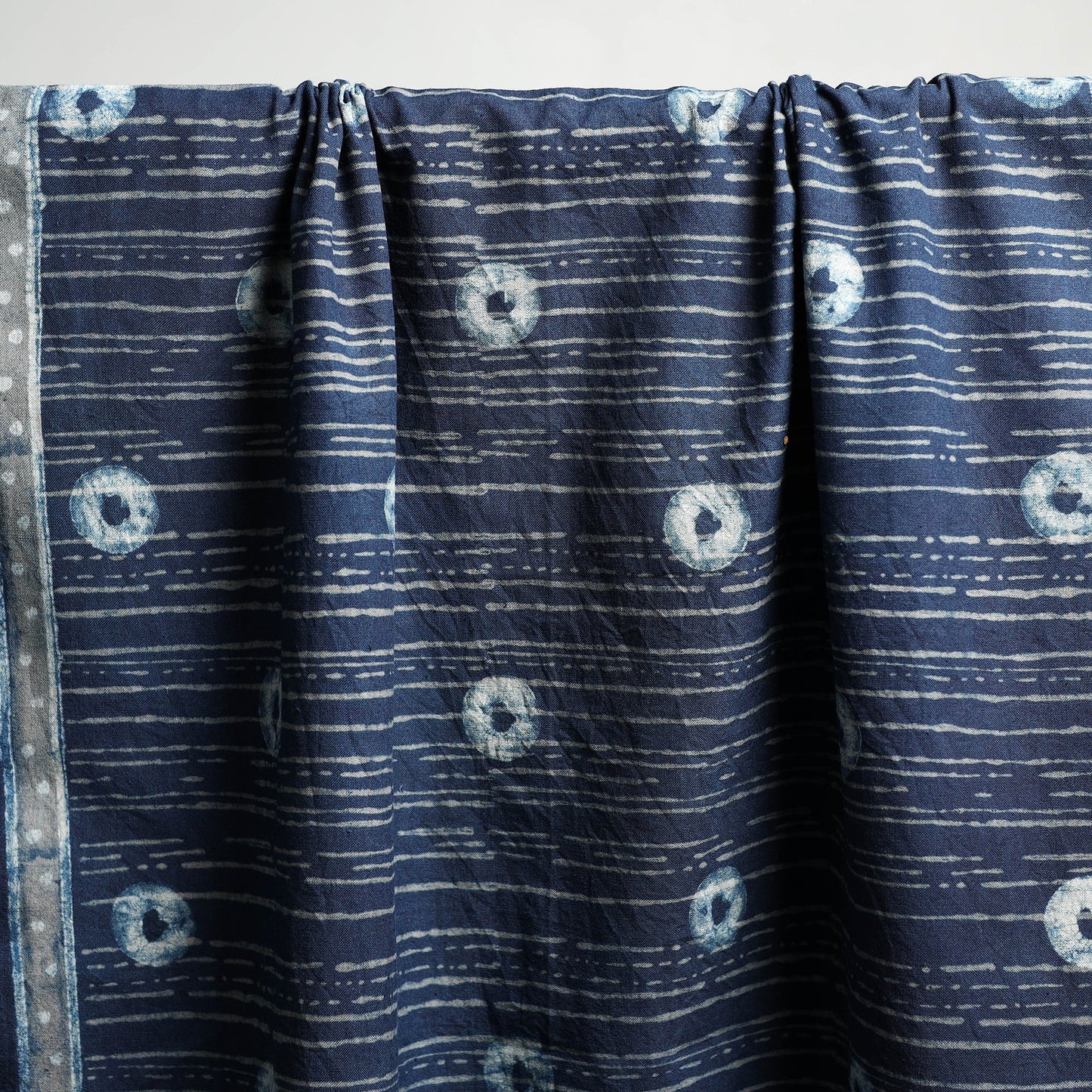 Blue Akola Block Print Pure Handloom Cotton Towel