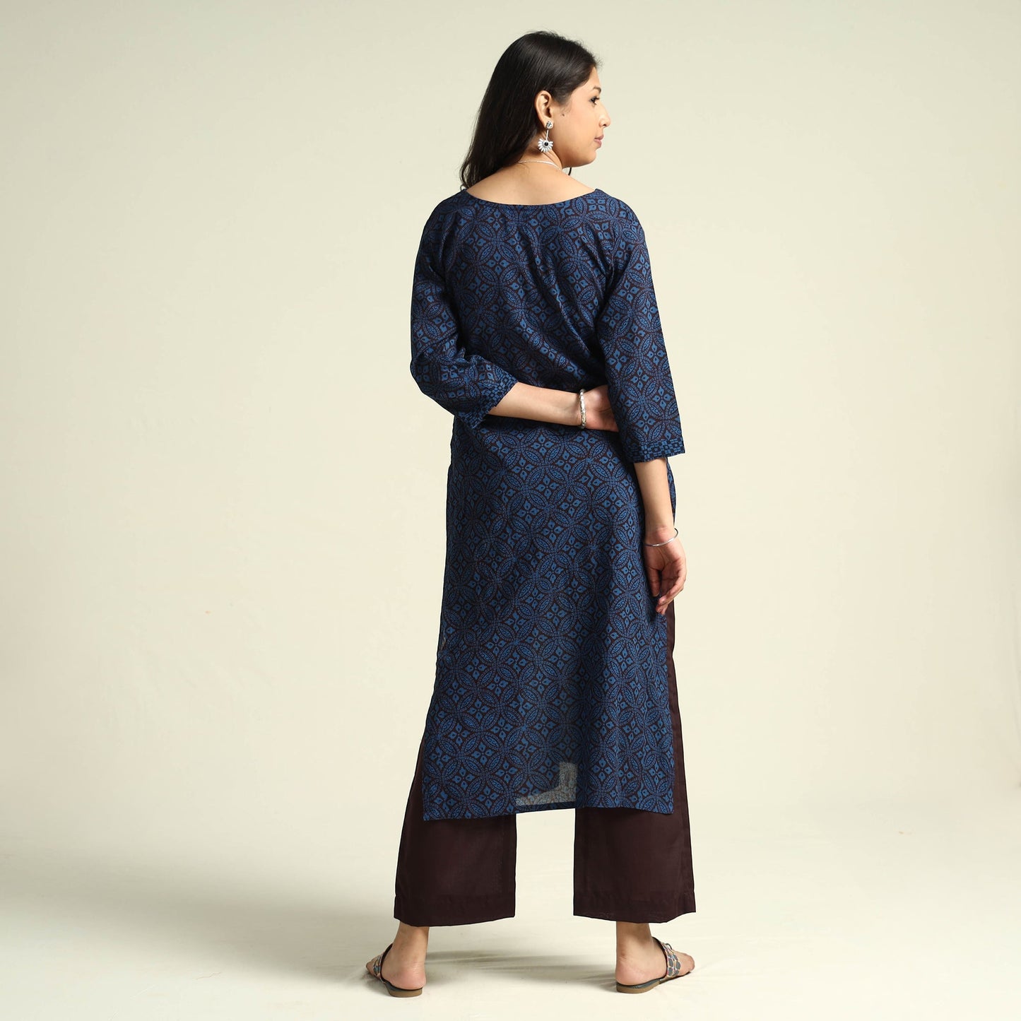 Buy Bagh Block Printing Cotton Kurta with Palazzo & Dupatta Set Online at iTokri.com