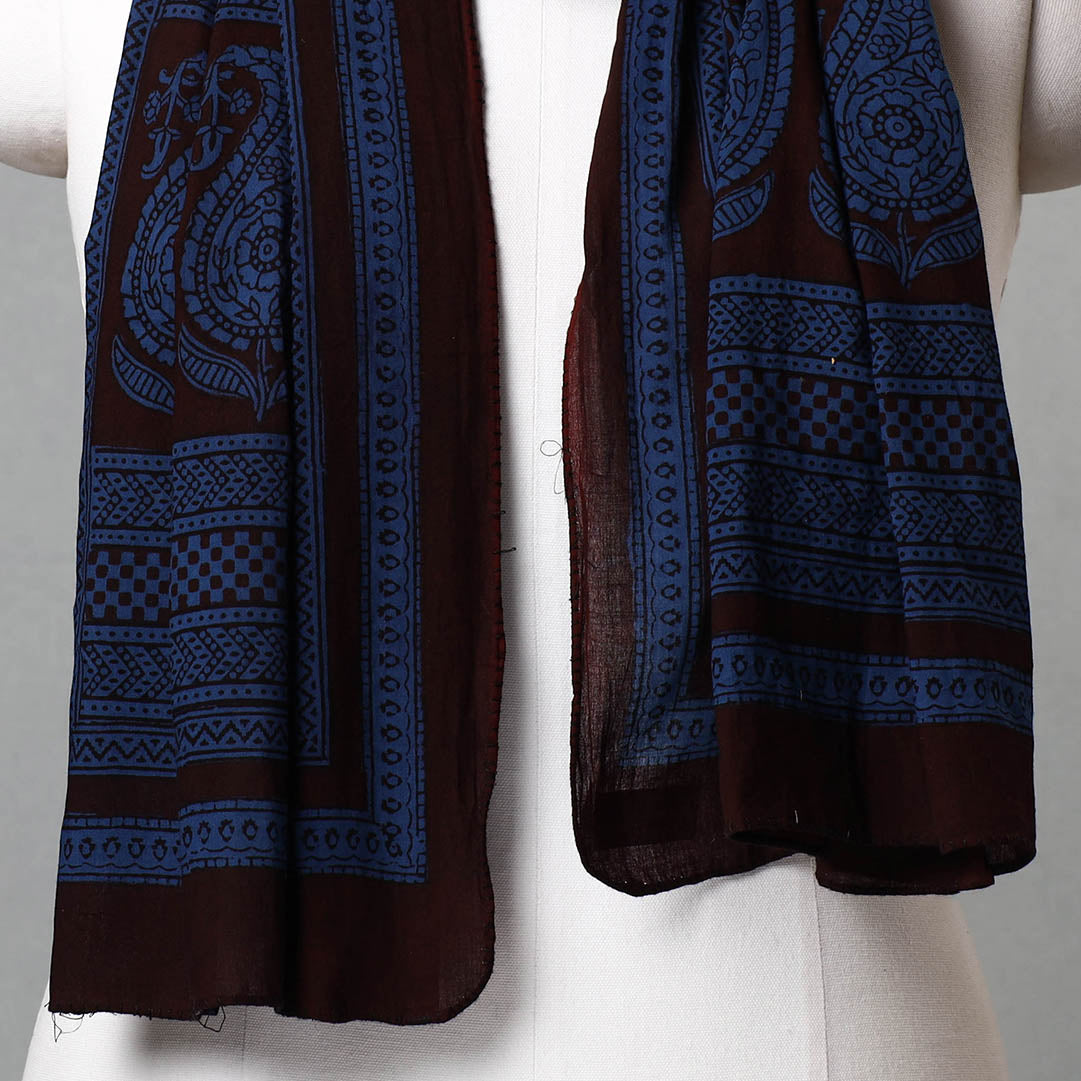 Blue Bagh Hand Block Printed Cotton Stole
