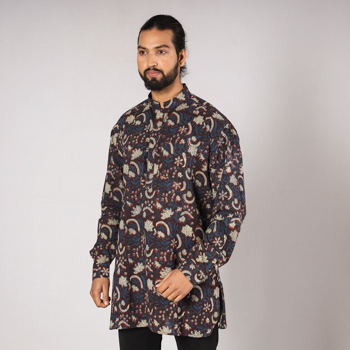 Bagru Block Printing Cotton Men Short Kurta