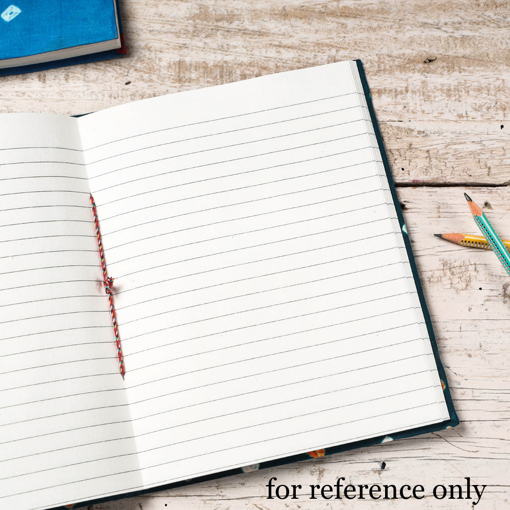 Blue Bandhani Cover Handmade Paper Notebook