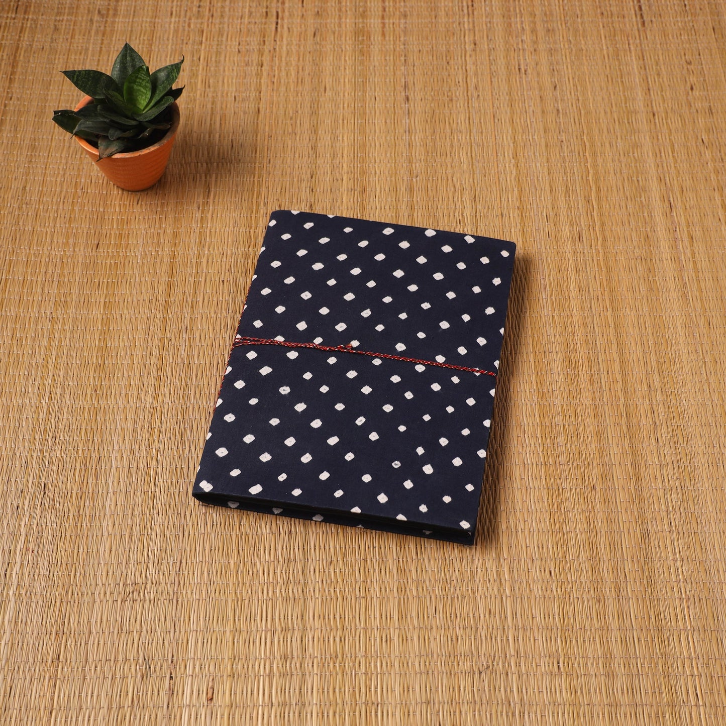 Bandhani fabric cover handmade paper photo album (12 x 10