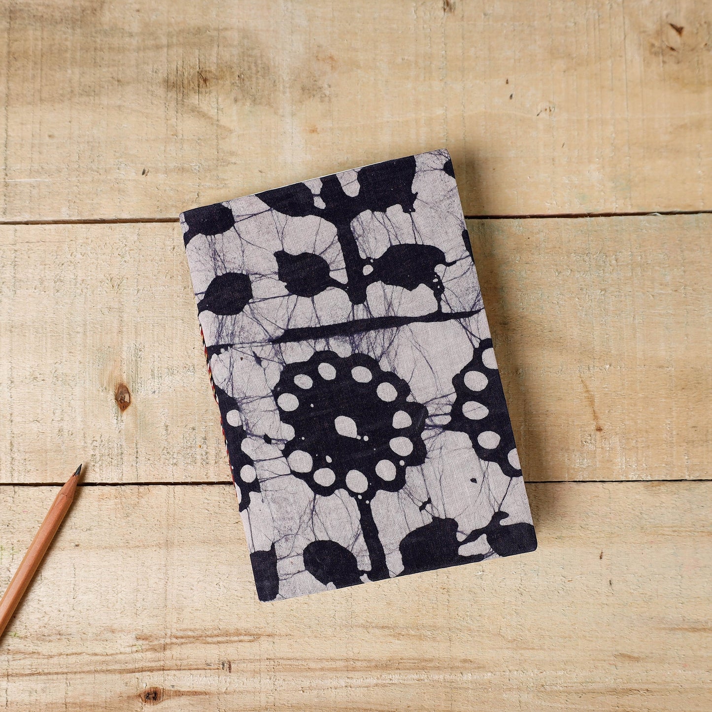 Batik Blue Fabric Cover Handmade Paper Notebook