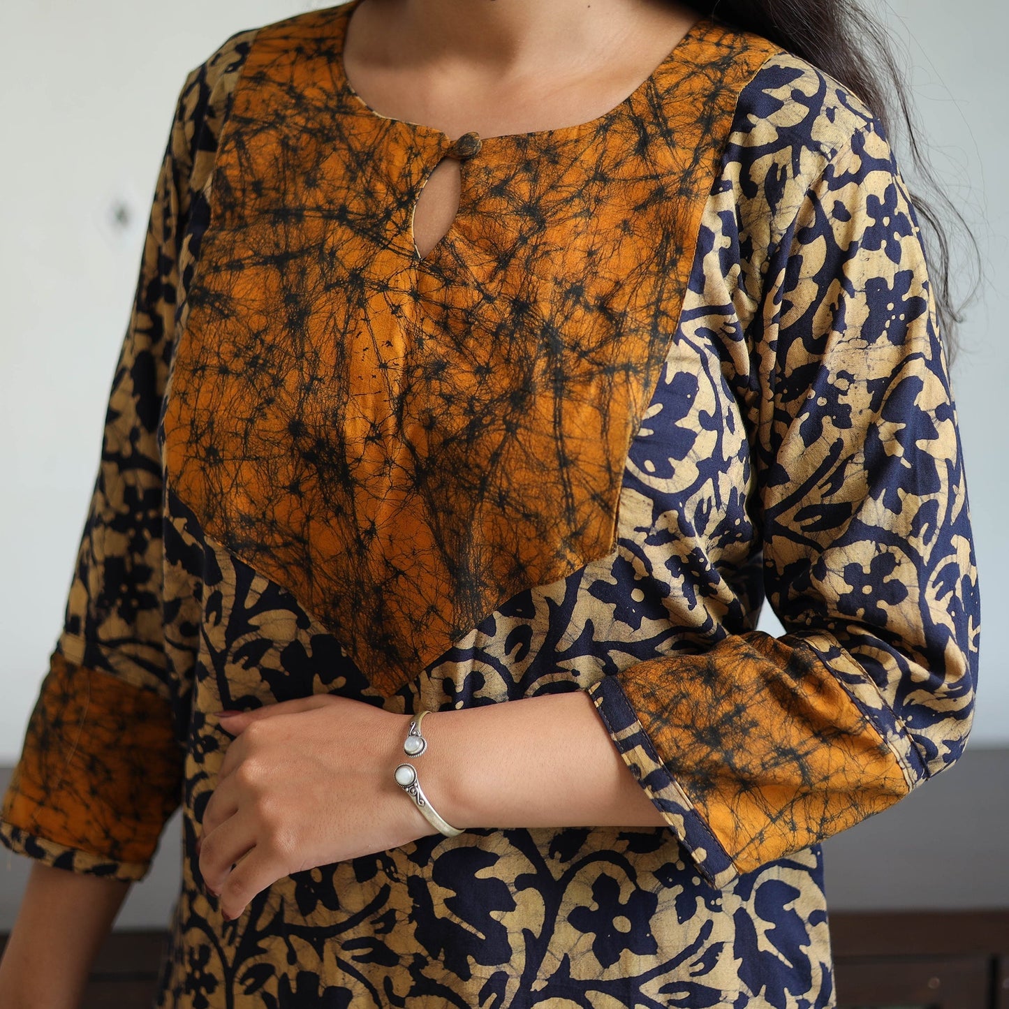 Buy Blue Batik Print Kurti Set – Cotton Suit Online