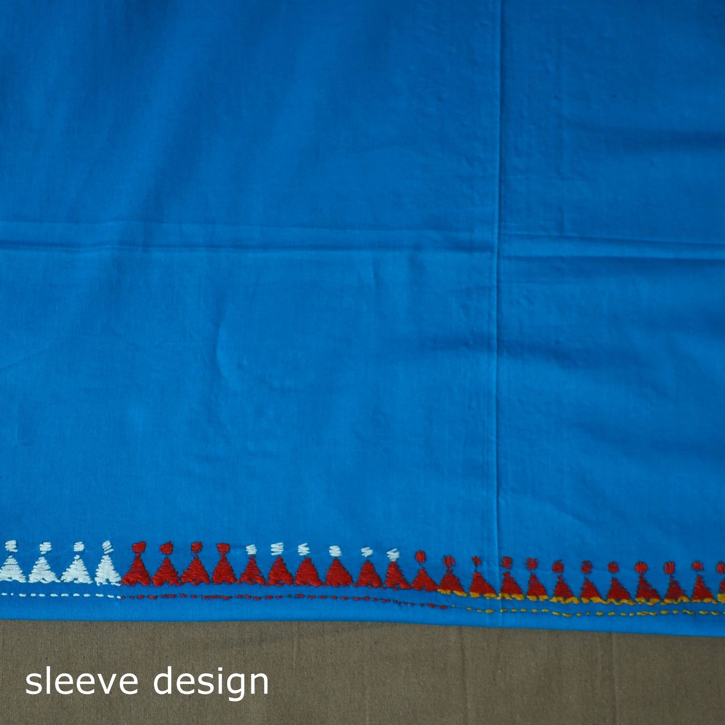 Bengal kantha hand embroidered cotton unstitched kurta