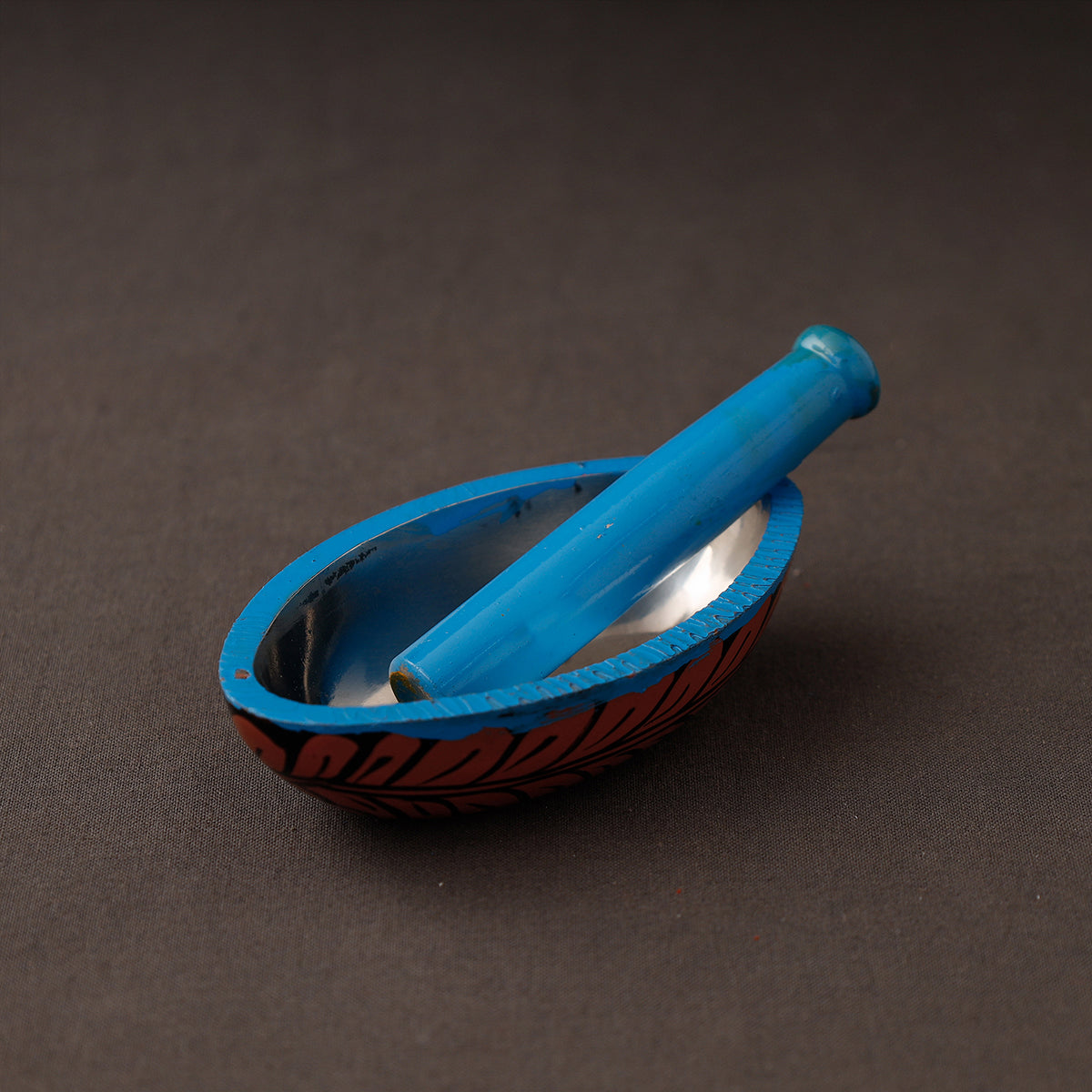 Bengal Patua Handpainted Mortar and Pestle Set