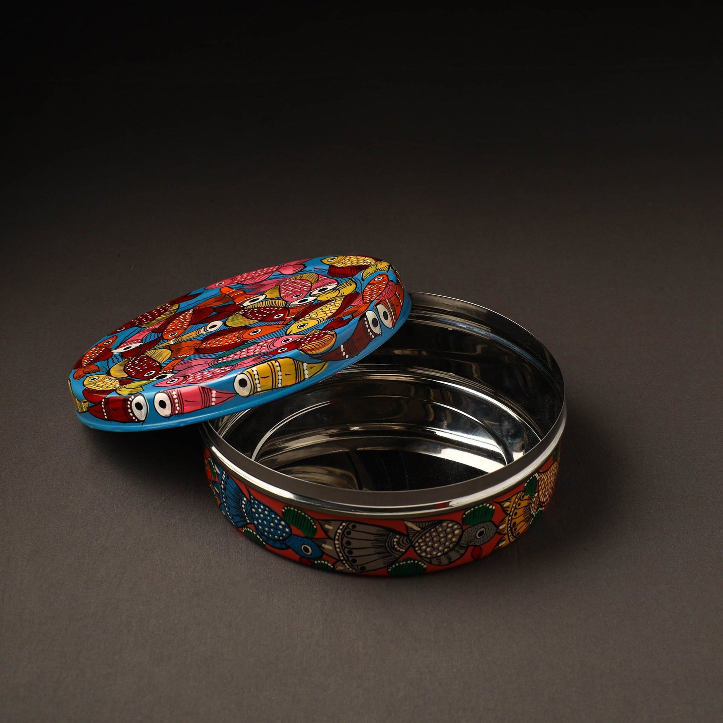 Bengal Patua Handpainted Stainless Steel Casserole