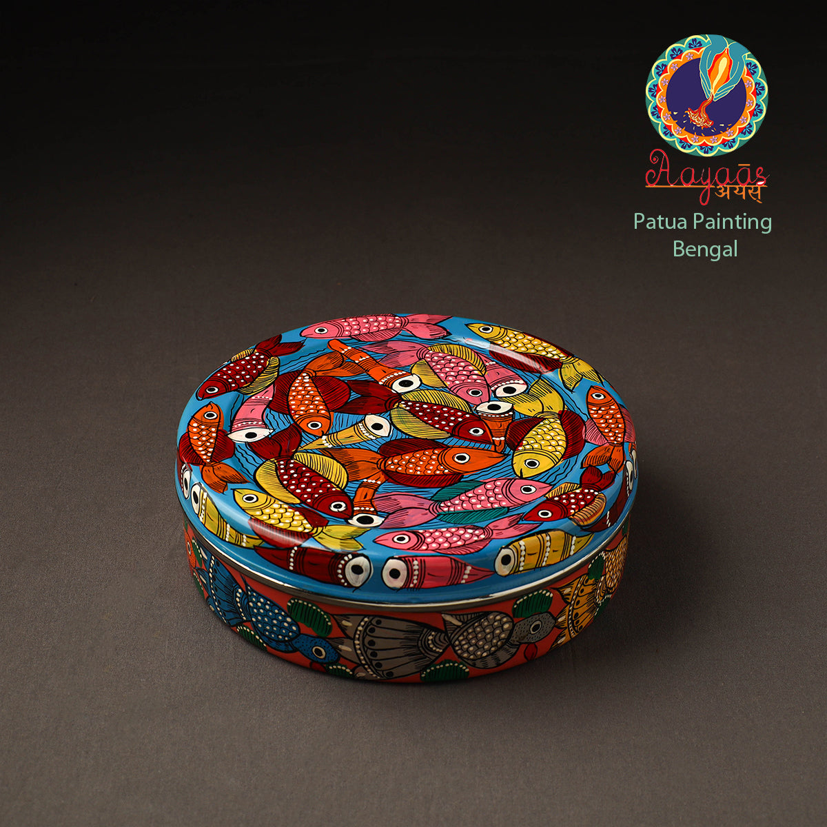 Bengal Patua Handpainted Stainless Steel Casserole