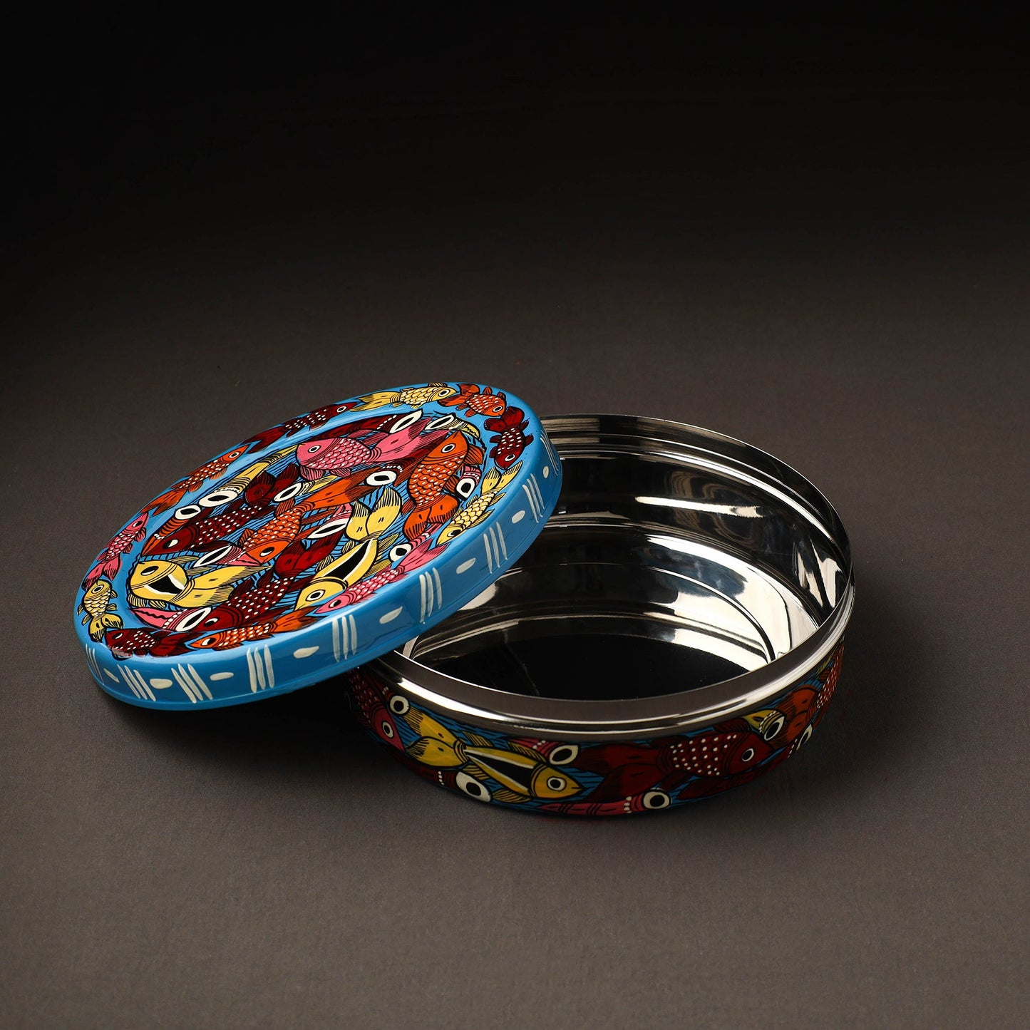 Bengal Patua Handpainted Stainless Steel Casserole