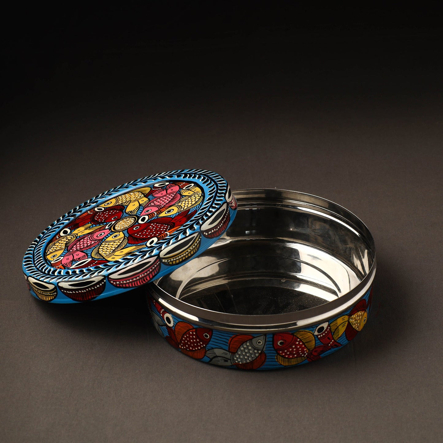 Bengal Patua Handpainted Stainless Steel Casserole