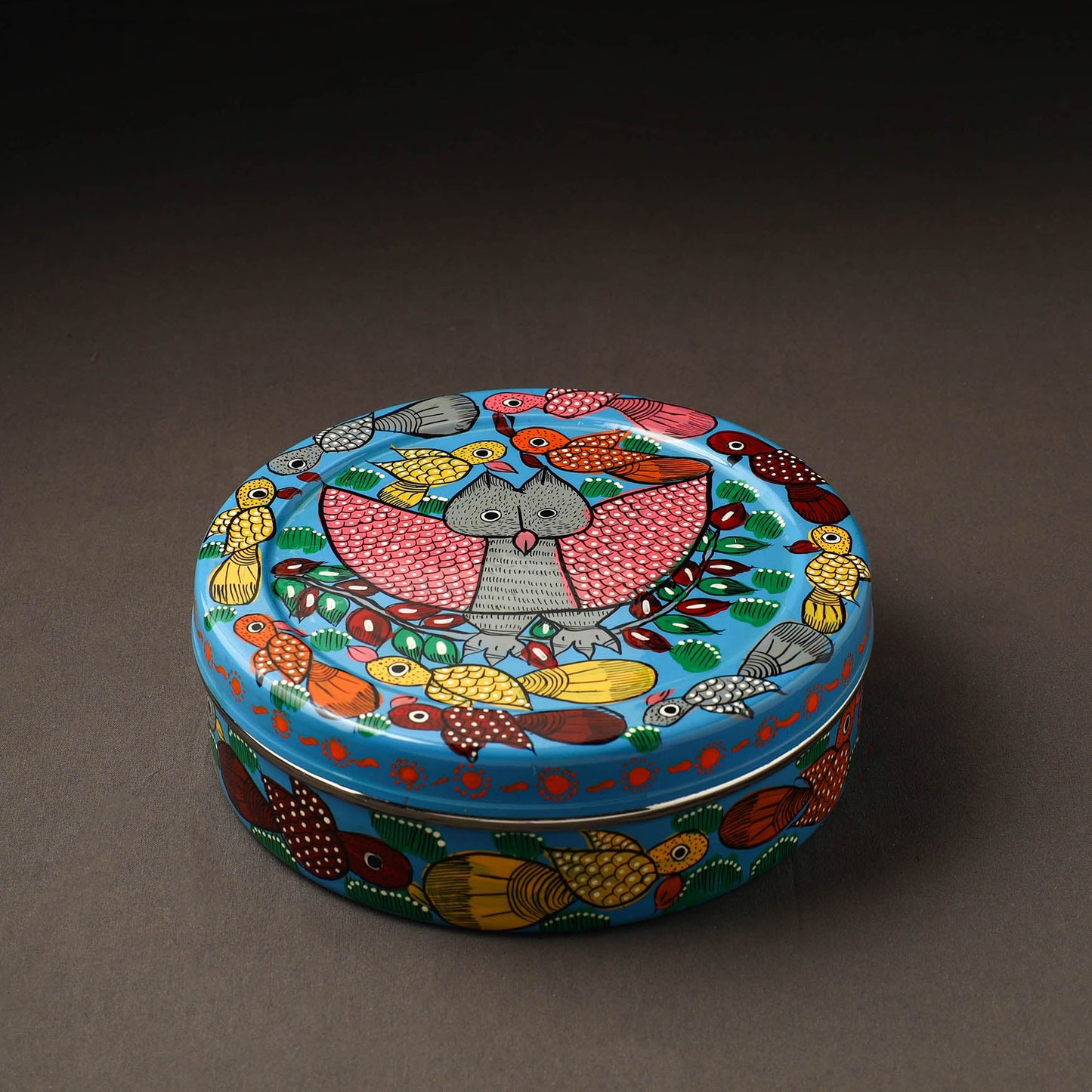 Bengal Patua Handpainted Stainless Steel Casserole