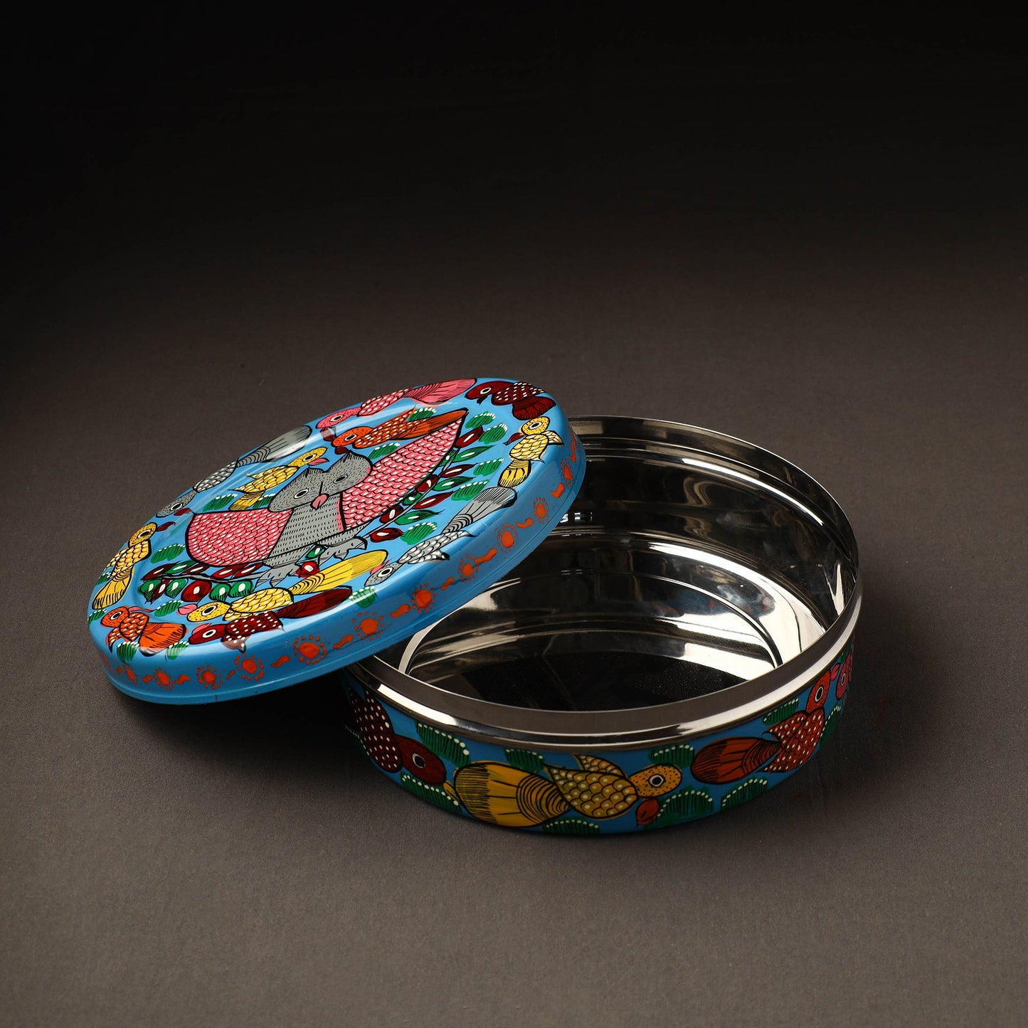 Bengal Patua Handpainted Stainless Steel Casserole