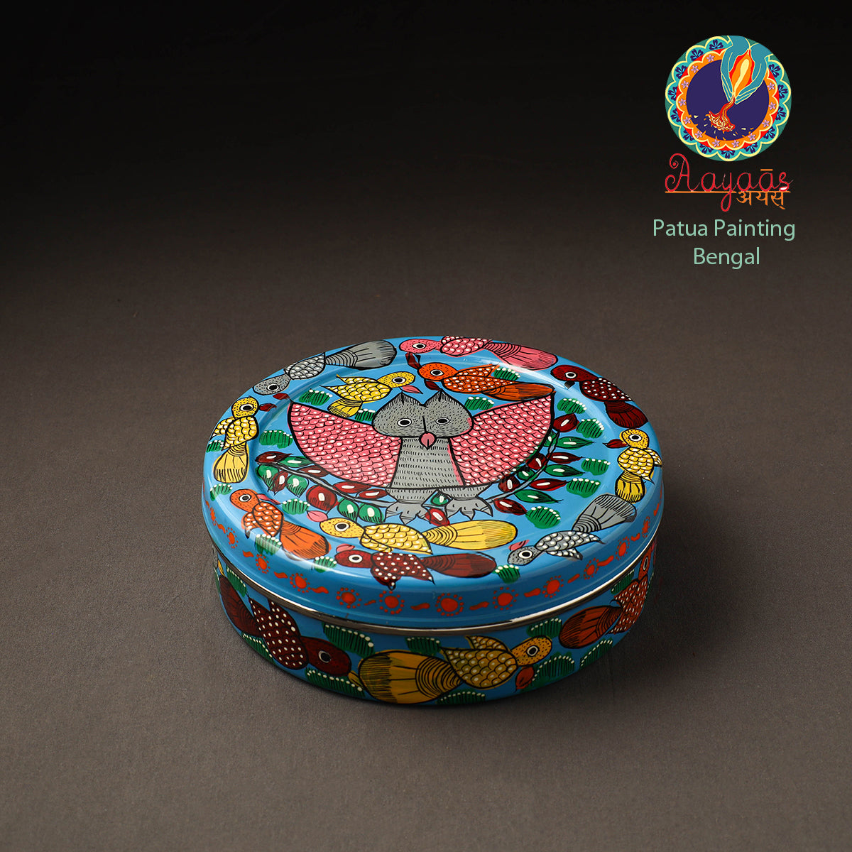 Bengal Patua Handpainted Stainless Steel Casserole