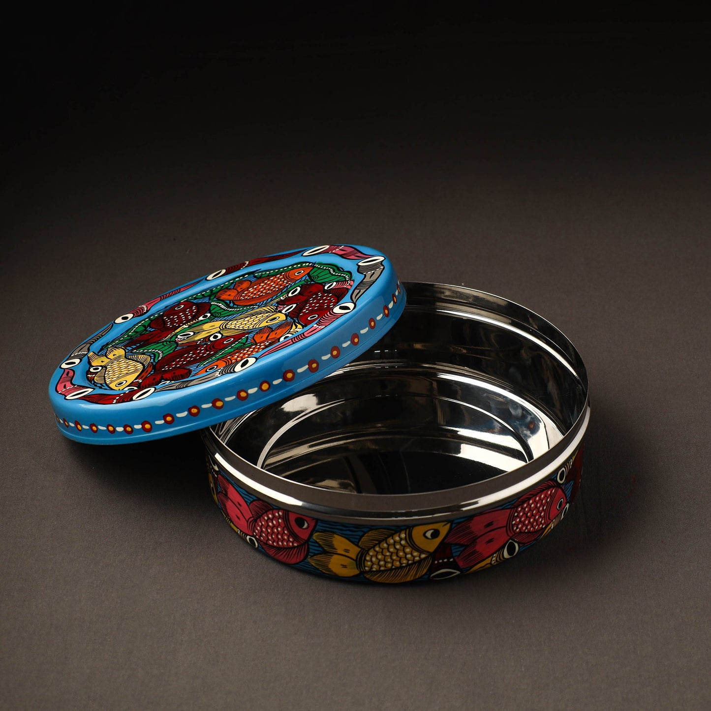 Bengal Patua Handpainted Stainless Steel Casserole
