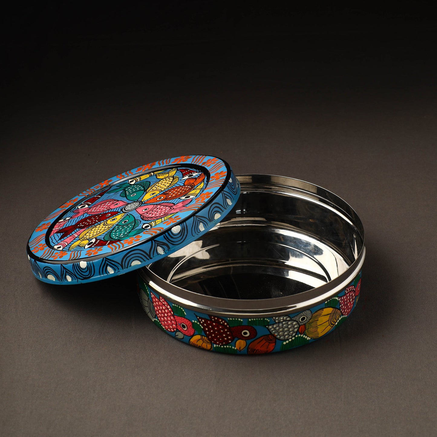 Bengal Patua Handpainted Stainless Steel Casserole