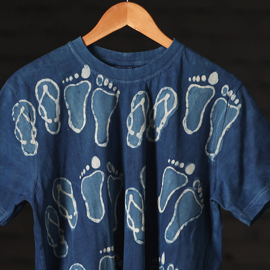 Buy Bindaas Block Art Printed Cotton Round Neck T-shirt Online at iTokri.com
