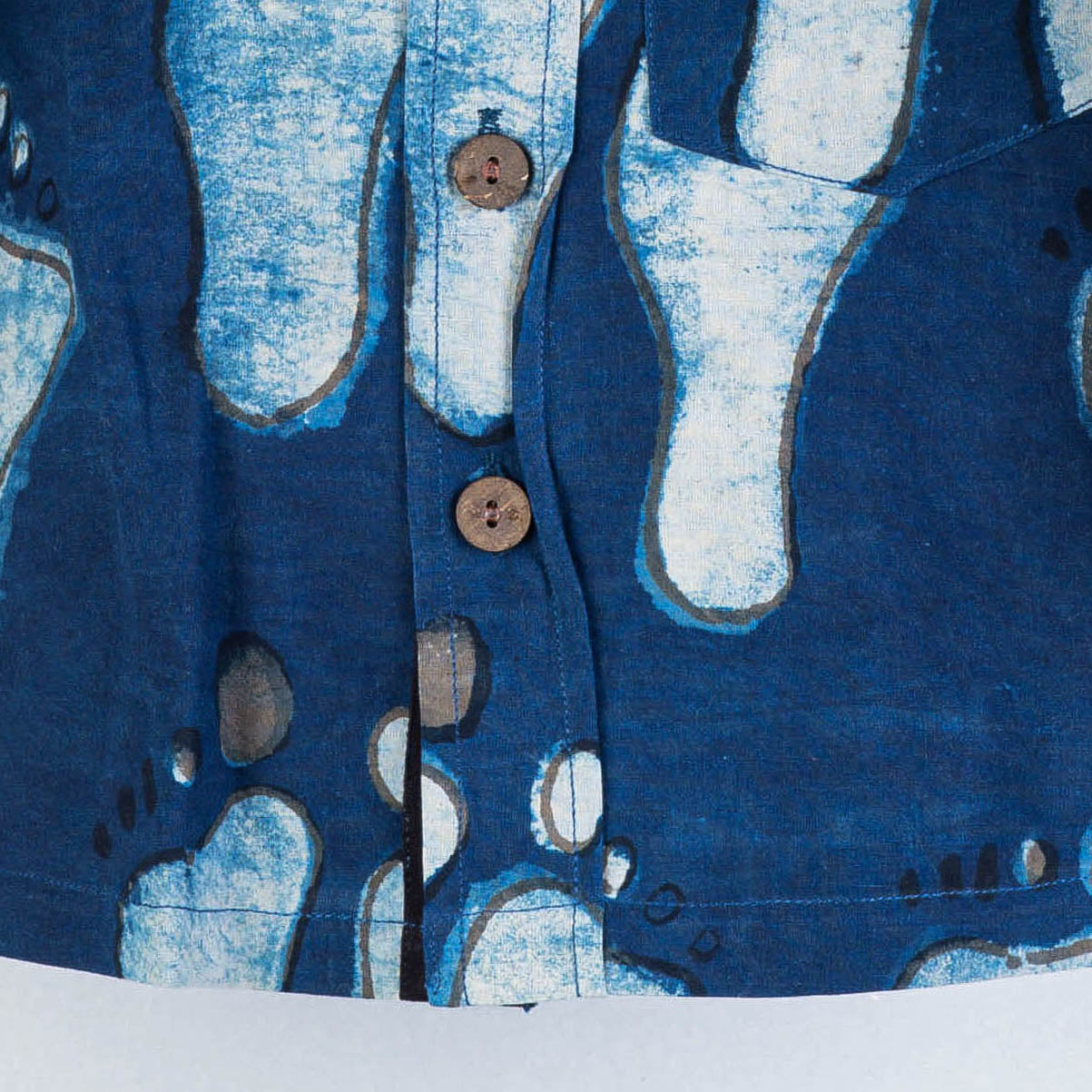 Bindaas Block Printed Cotton Full-Sleeve Kids Shirt