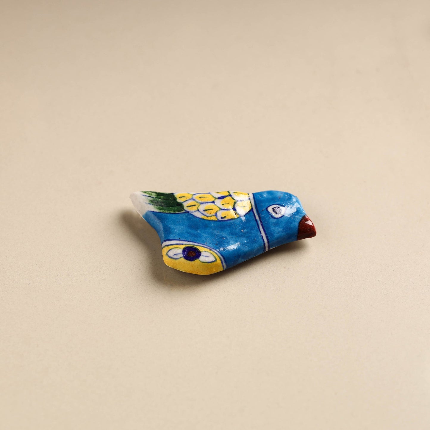 Blue Bird Original Blue Pottery Ceramic Fridge Magnet