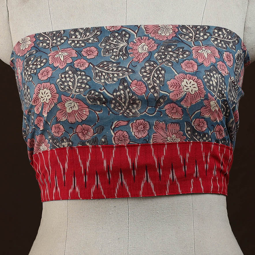 Block print cotton sanganeri blouse piece 20 - handcrafted