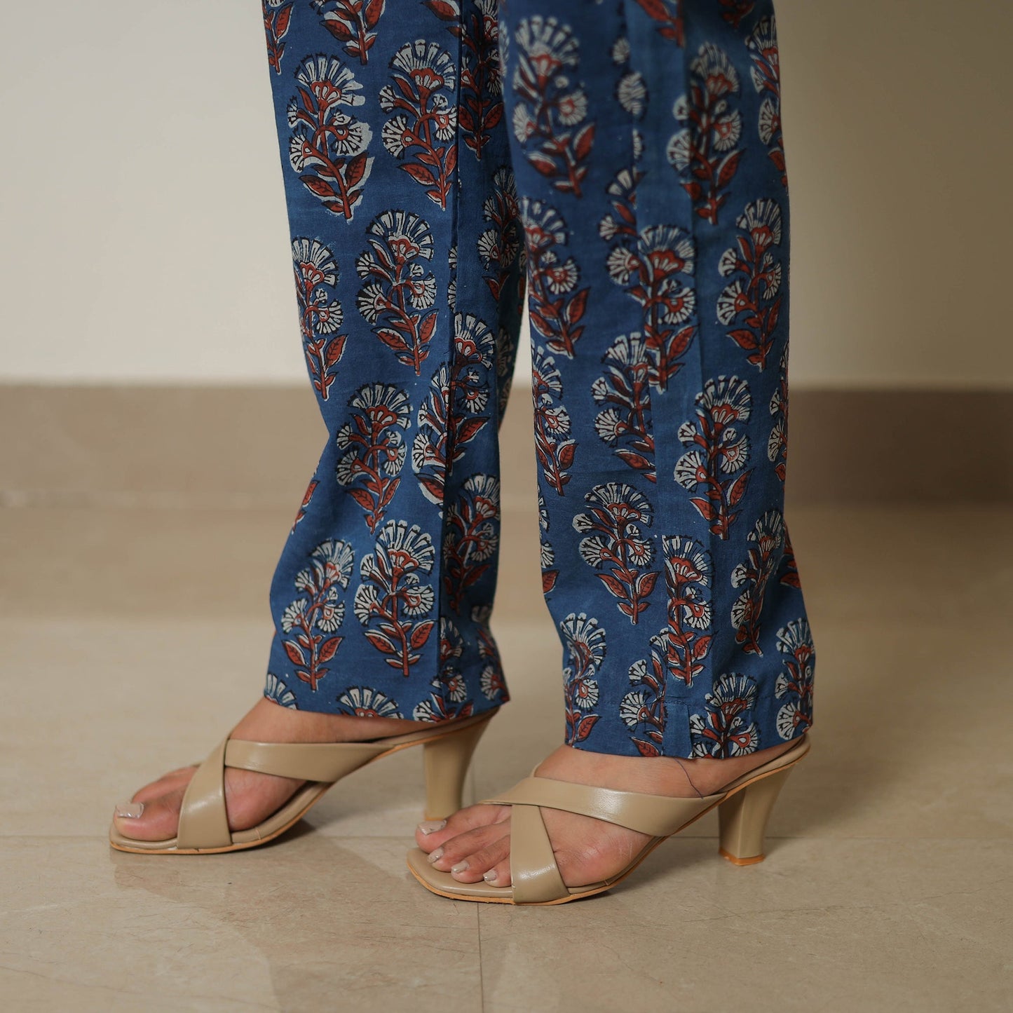 Buy Blue Block Print Cotton Bagru Co-Ord Set