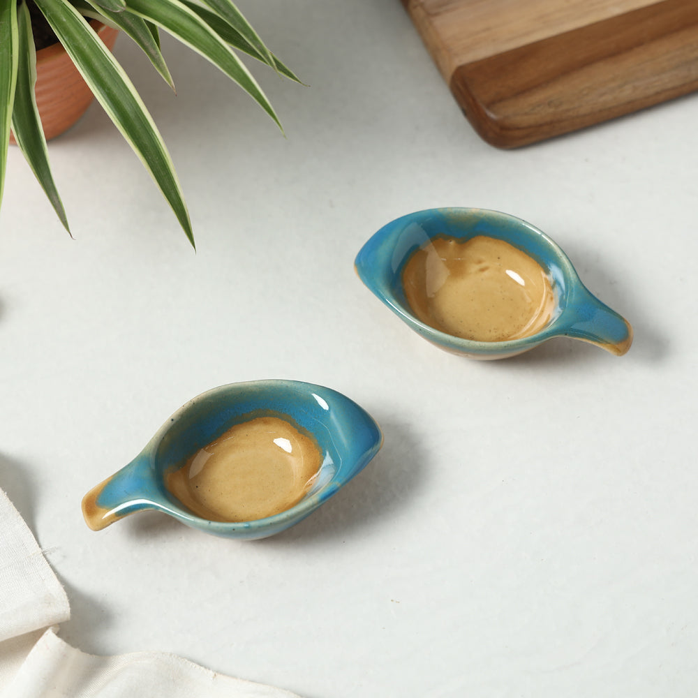 Blue Ceramic Dip Bowls