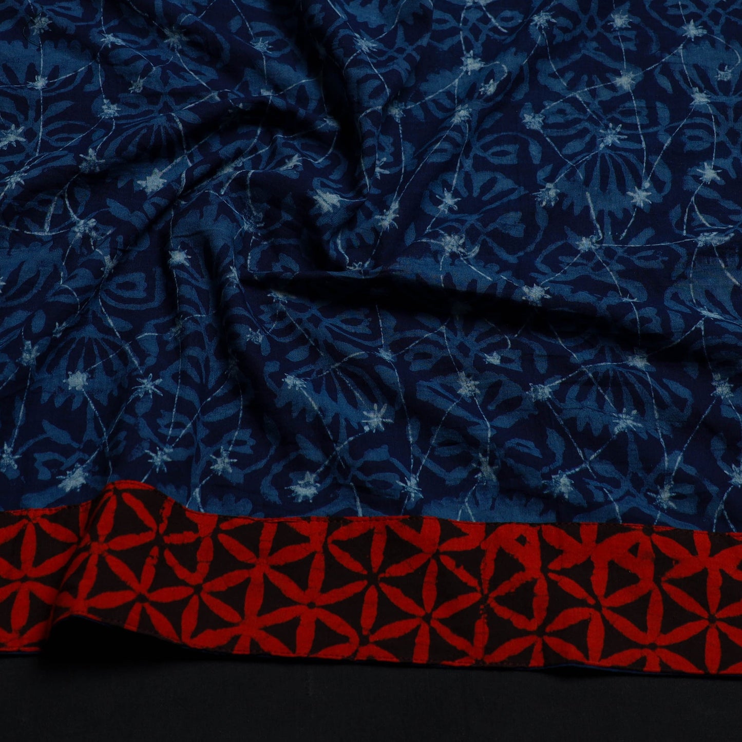 Blue - cotton akola blouse piece 141 - handcrafted