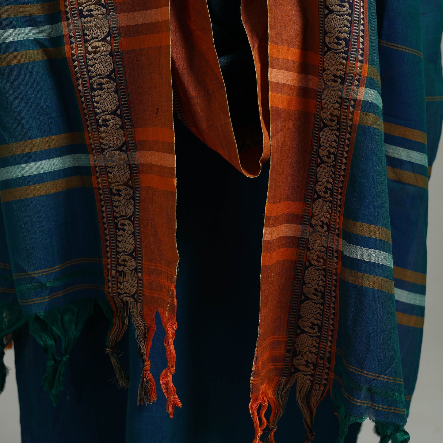 Buy Cotton Blue Dharwad Kurta Set with Palazzo & Dupatta