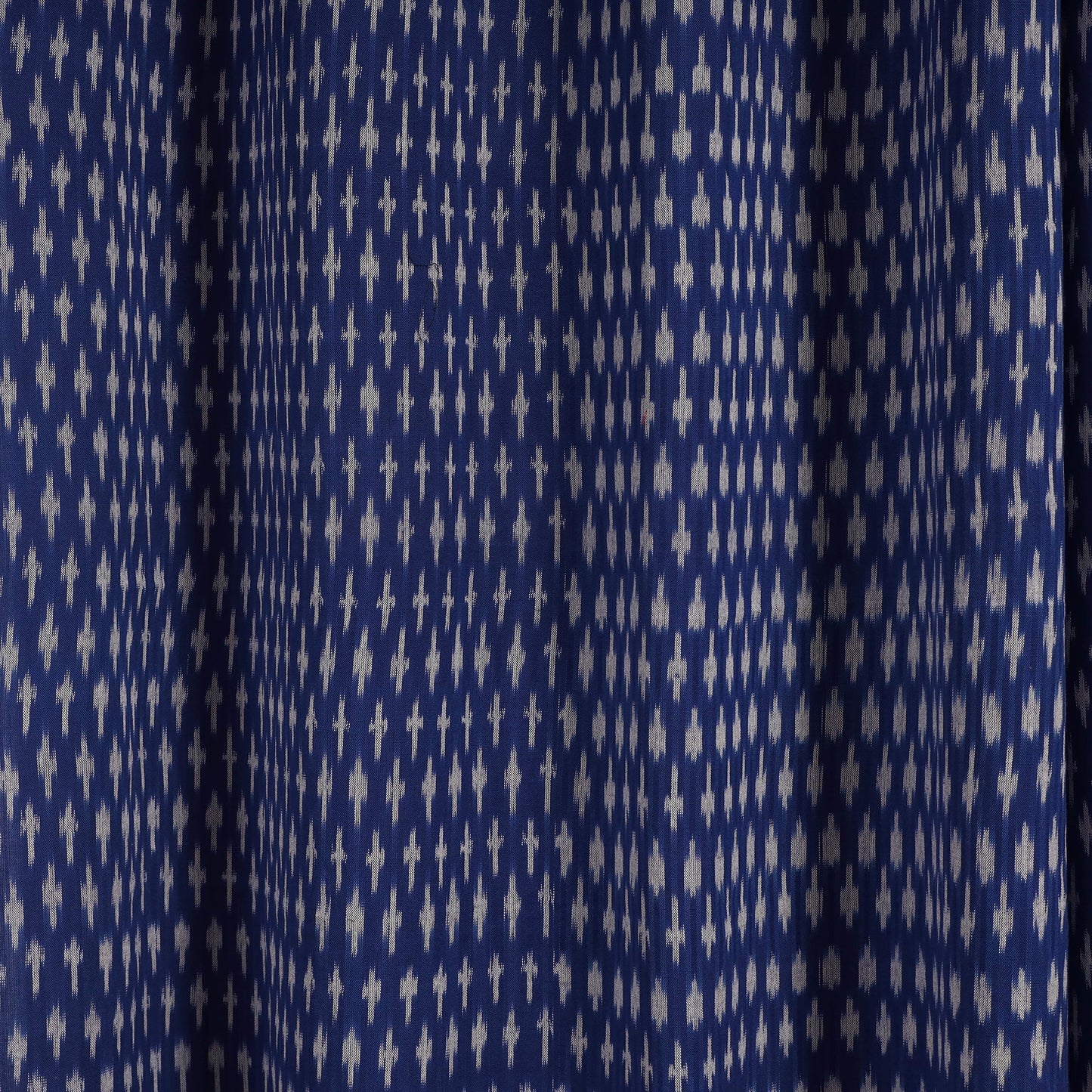 Blue - cotton door pochampally ikat curtain (7 x 3 feet)