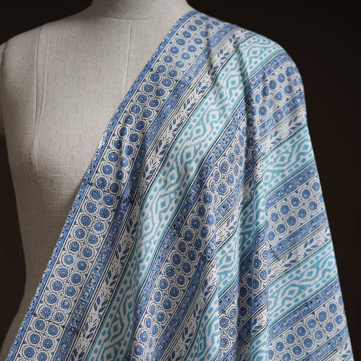 Cotton hand block sanganeri print fabric 14 - handcrafted