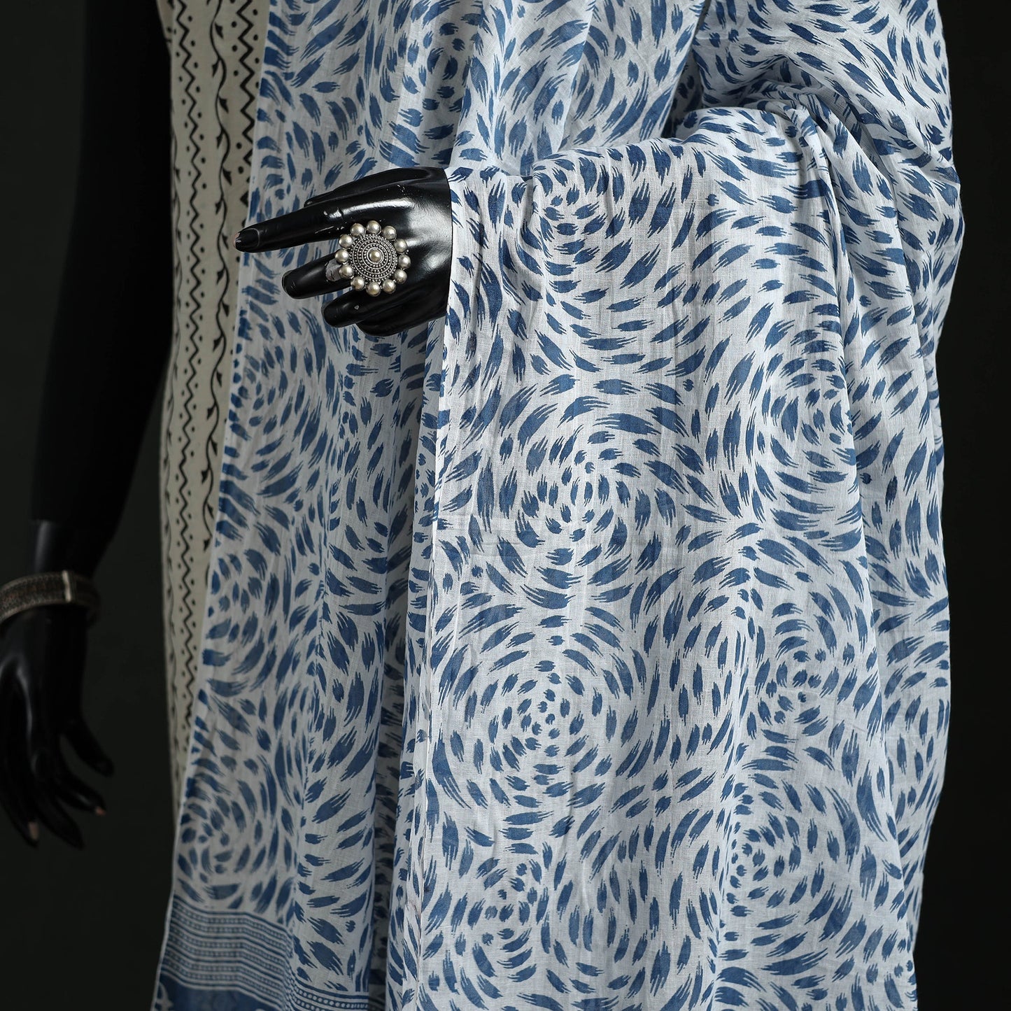 Cotton jaipur printed dupatta 34 - handcrafted