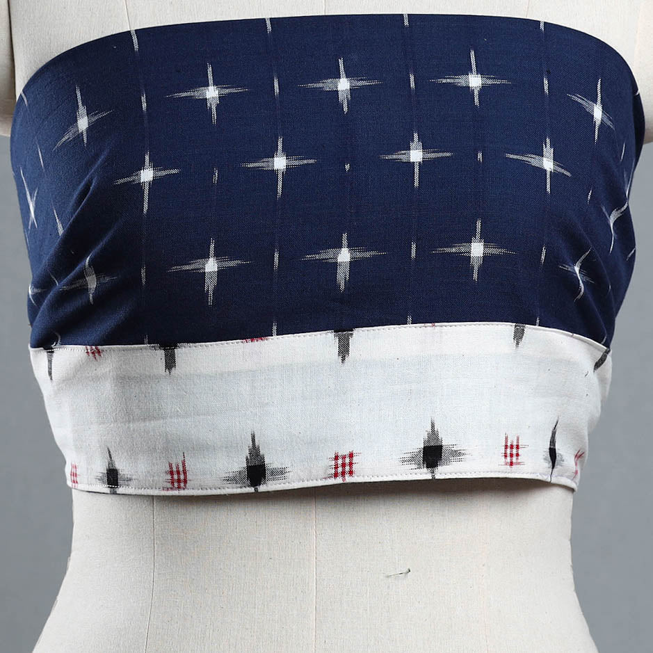 Buy Blue Cotton Pochampally Ikat Blouse Piece