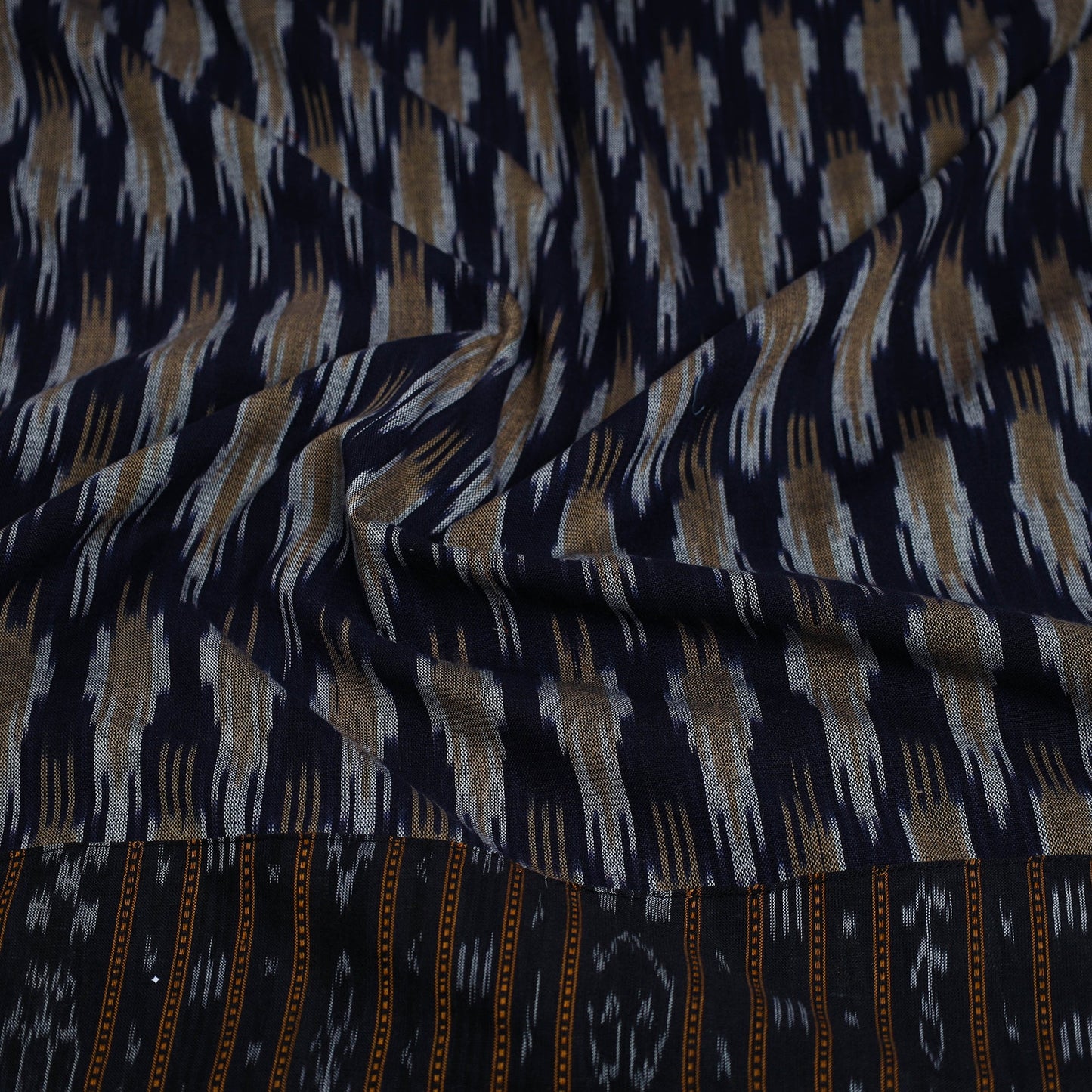 Buy blue Cotton Pochampally Ikat Blouse Piece Online