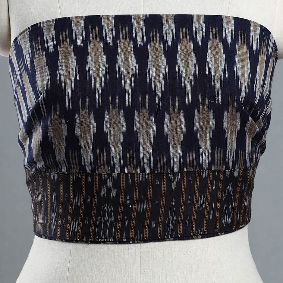 Buy blue Cotton Pochampally Ikat Blouse Piece Online