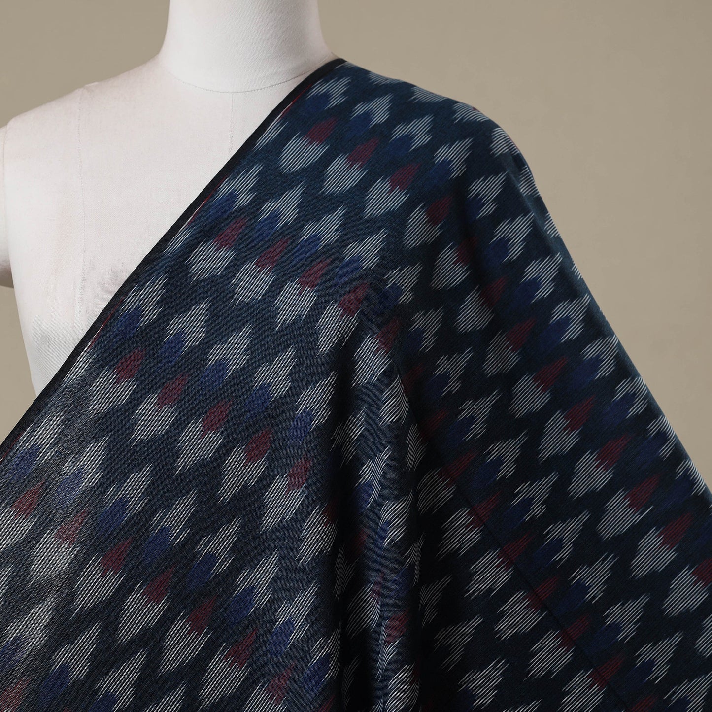 Cotton pochampally ikat fabric 05 - handcrafted