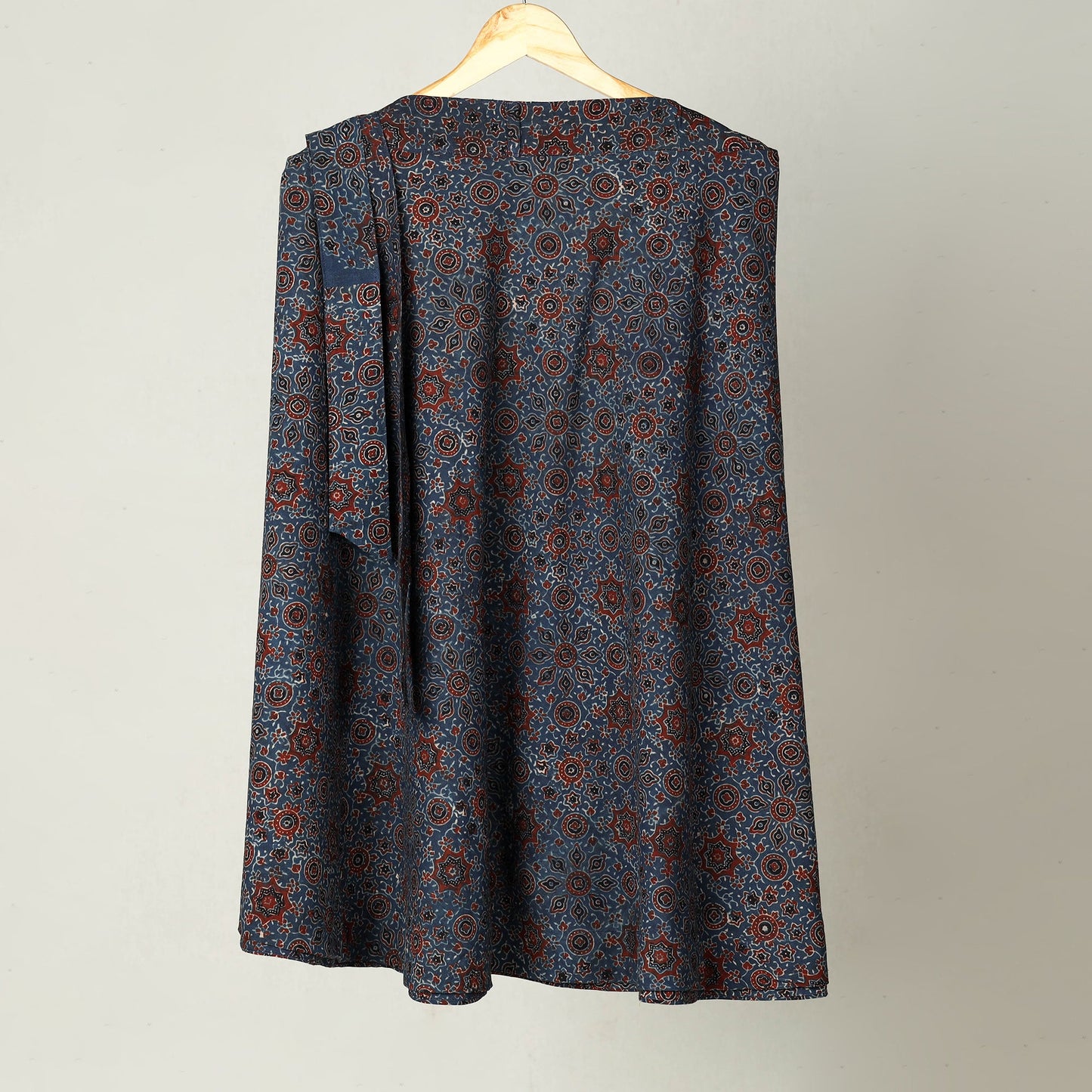 Block Print Cotton Wrap Around Ajrakh Skirt