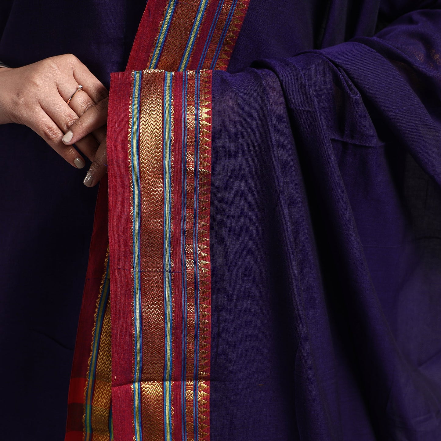 Blue - dark purple - dharwad cotton kurta with palazzo &