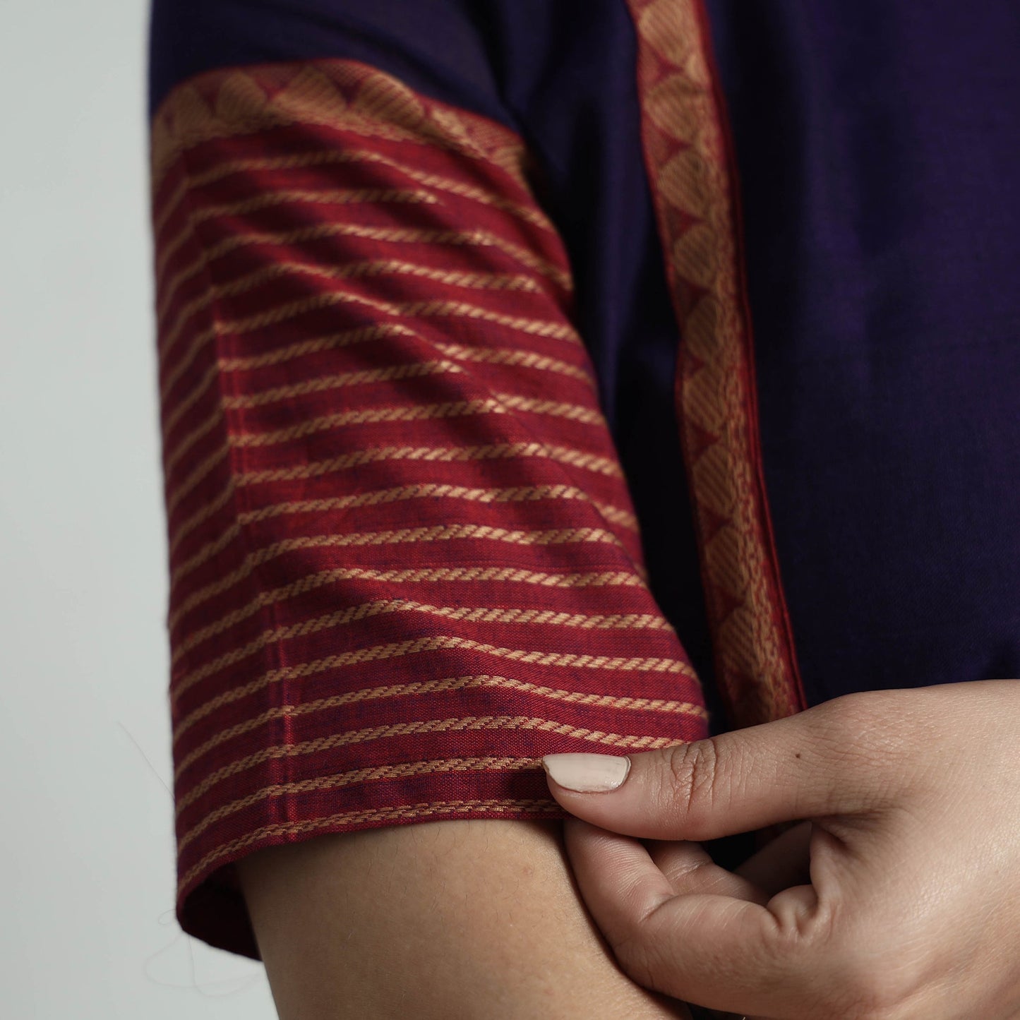 Blue - dark purple dharwad cotton kurta with palazzo &