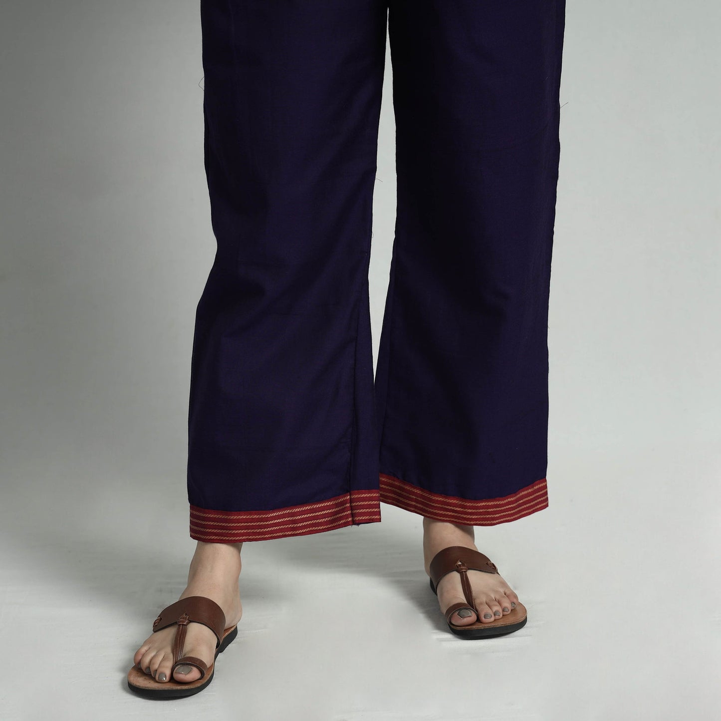 Blue - dark purple dharwad cotton kurta with palazzo &