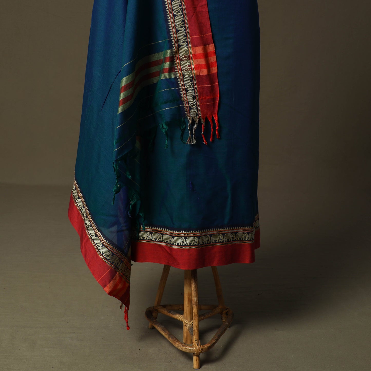 Dharwad cotton 3pc unstitched dress material with border 07