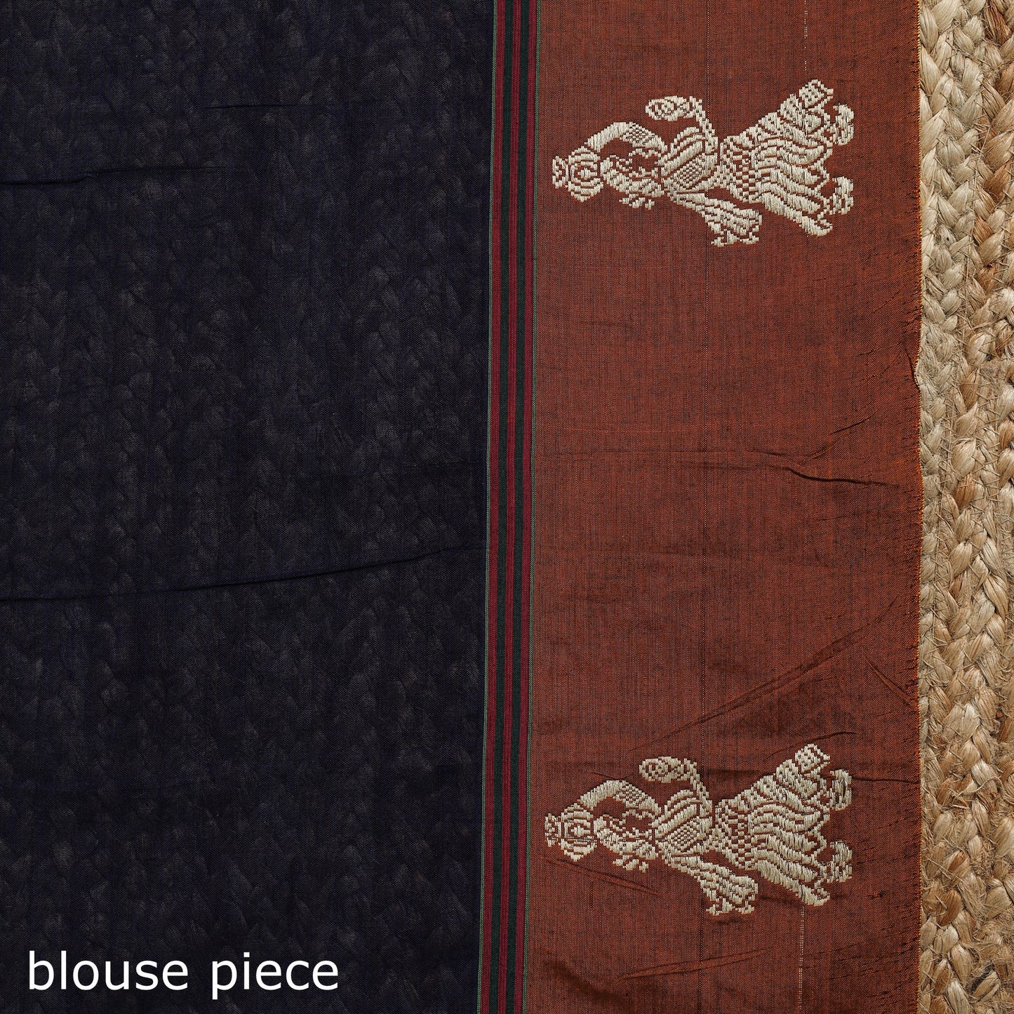 Dharwad cotton saree with border 41 - handcrafted