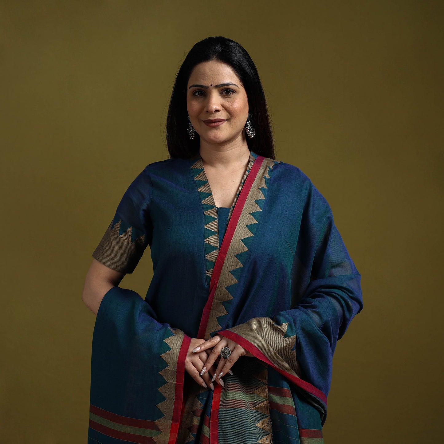 Dharwad cotton suit set with dupatta for women 06