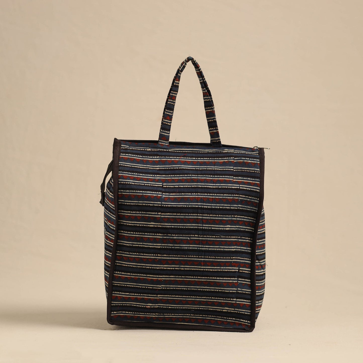 Blue Eco-Friendly Handmade Cotton Handbag for Women