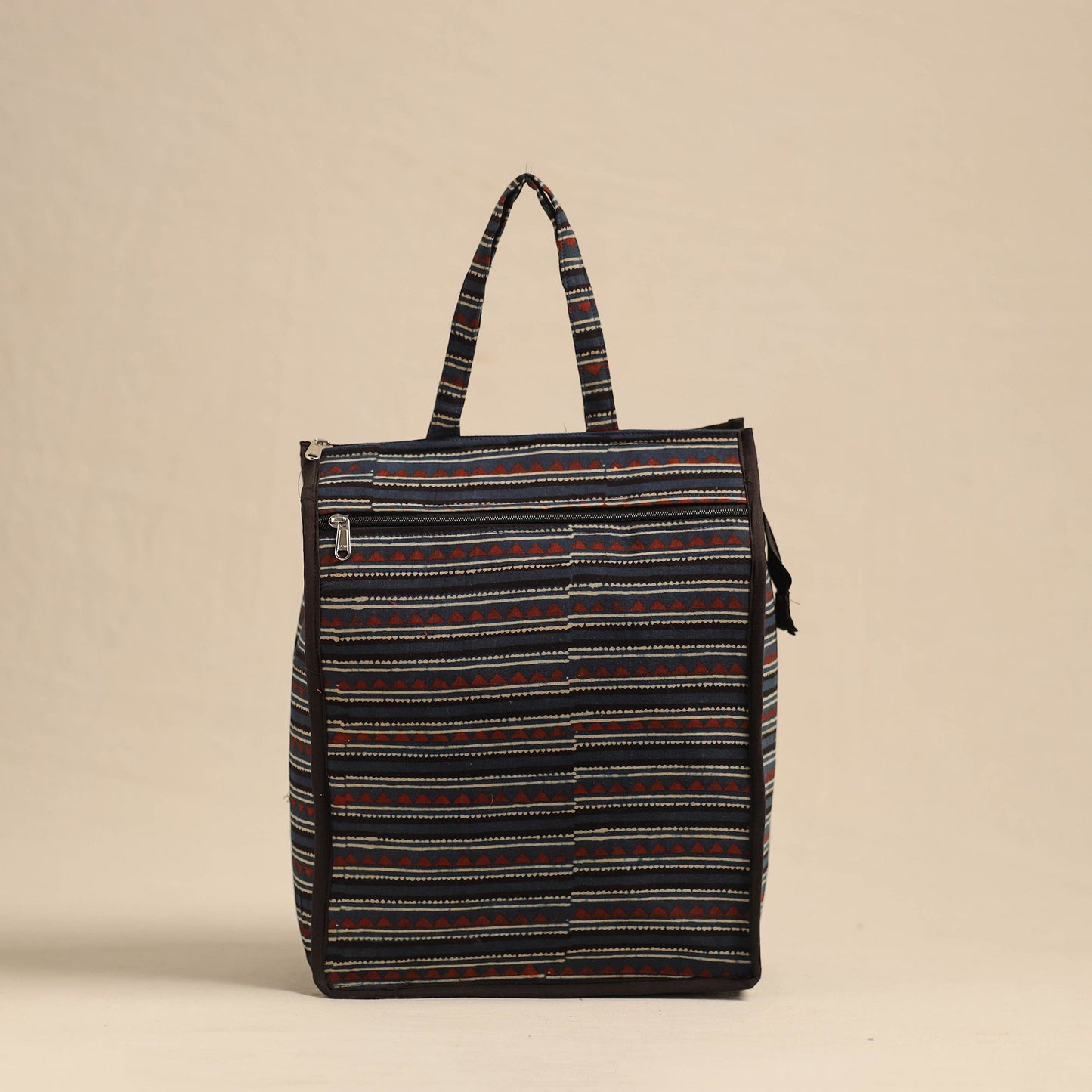 Blue Eco-Friendly Handmade Cotton Handbag for Women
