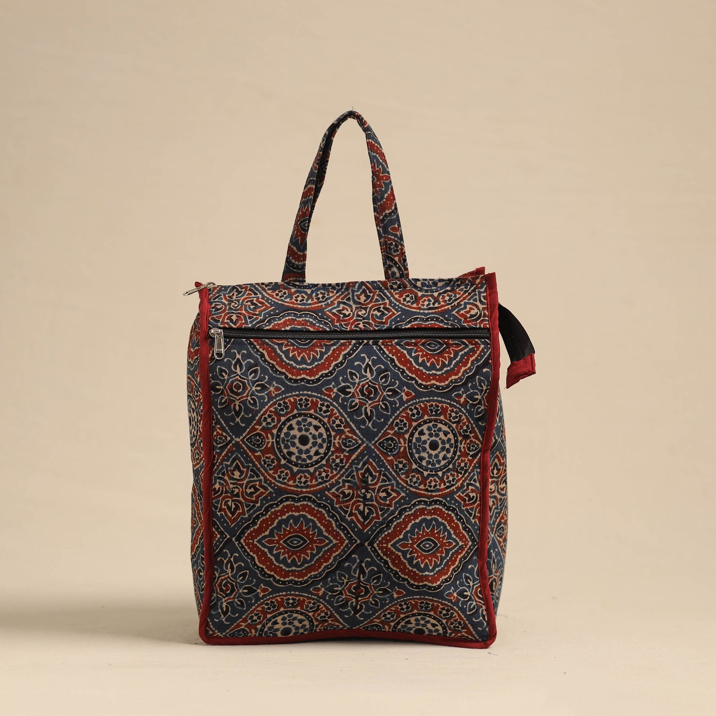 Blue Eco-Friendly Handmade Cotton Handbag for Women