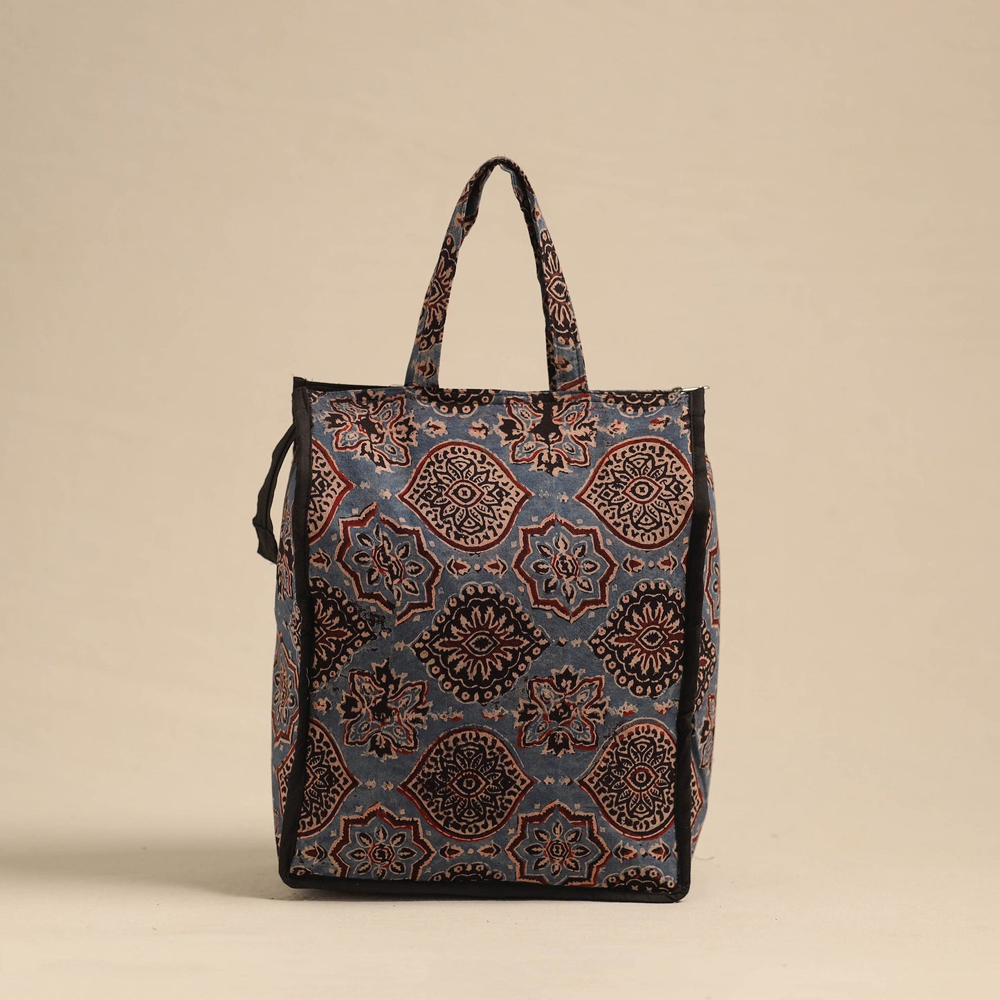 Blue Eco-Friendly Handmade Cotton Handbag for Women
